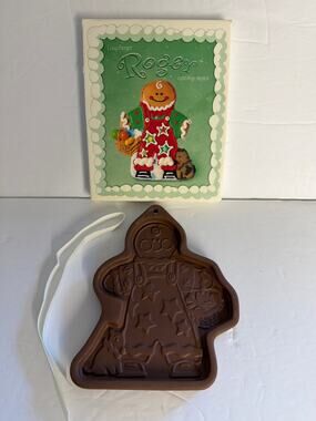 Longaberger Basket Pottery Roger 2000 Gingerbread Cookie Mold Ornament Christmas